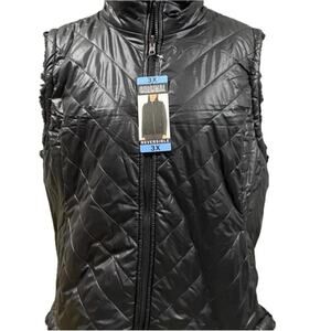 Nicole Miller Women's Vest Jacket Reversible Black Size 3X NWT